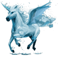 gevleugelde rijpaard-eenhoorn water element