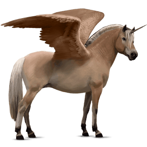 gevleugelde pony-eenhoorn  brunblakk