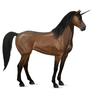 rijpaard-eenhoorn mustang muisgrijs