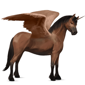 gevleugelde pony-eenhoorn  kerry bog bruin
