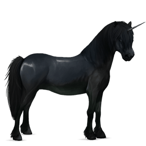 pony-eenhoorn kastanje tobiano