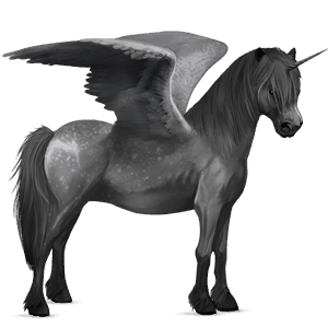 gevleugelde pony-eenhoorn  welsh lichtgrijs