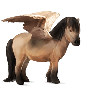 pony-pegasus lichtgrijs