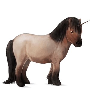 pony-eenhoorn roan