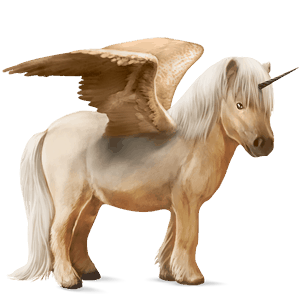 gevleugelde pony-eenhoorn  shetlander roodbruin