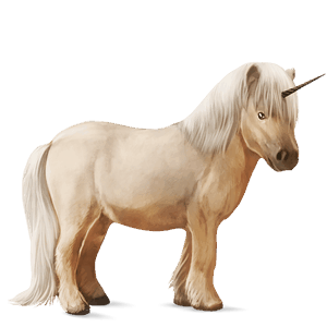 pony-eenhoorn roodbruin