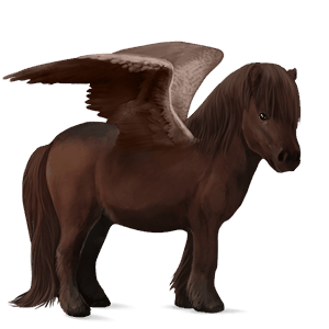 pony-pegasus lever kastanje