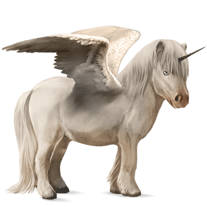 gevleugelde pony-eenhoorn  gestippeld grijs