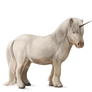 pony-eenhoorn bruine tobiano