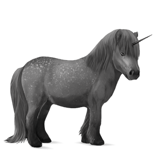 pony-eenhoorn kerry bog bruin