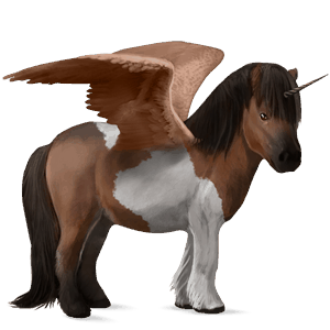 gevleugelde pony-eenhoorn  roodbruin