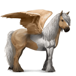 rijpaard-pegasus roodbruine tobiano