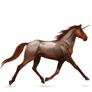 rijpaard-eenhoorn quarter horse roodbruin