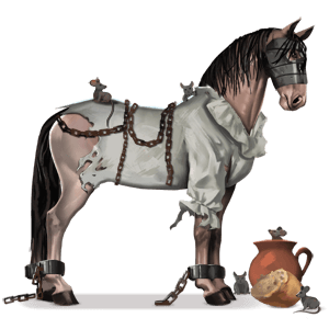 rijpaard-pegasus vacht van ijzeren masker