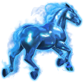 goddelijk paard blauwe hyperreus