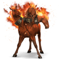 trekpaard drum horse bruin