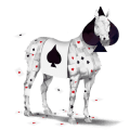 dwalend paard wegloper