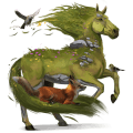 rijpaard quarter horse donkerbruin