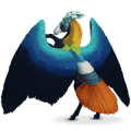 vogel dwalend paard lophos