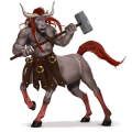 dwalend paard minotaurus