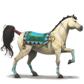 pony-eenhoorn gestippeld grijs