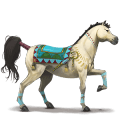trekpaard-eenhoorn drum horse bruin
