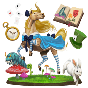 goddelijk paard alice in wonderland 