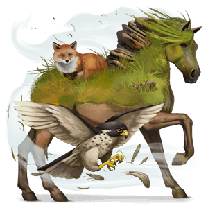 rijpaard-pegasus lusitano lichtgrijs
