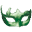 het groene carnavalsmasker