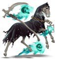 pony-pegasus newfoundland pony gestippeld grijs