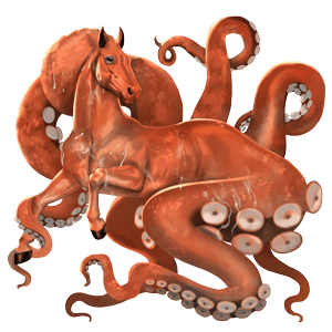wild paard reuzenoctopus