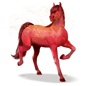 paard van de regenboog charming red